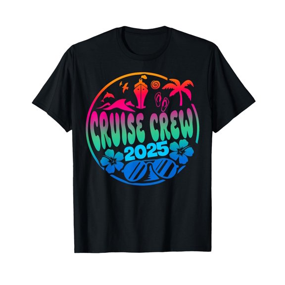 Cruisin Crew 2025 Cruise Family Friends Vacation Matching T-Shirt