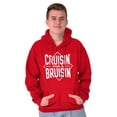 thumbnail image 1 of Cruisin For a Bruisin Fight Rebel Punk Men Big & Tall Graphic Hoodie Brisco Brands 2X, 1 of 6