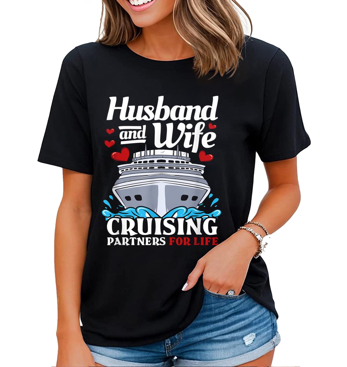 Couples Anniversary All Together Shirt Cruise Trip Husband Wife Matching  T-Shirt Black Medium - Walmart.com