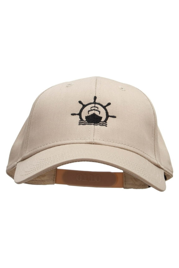Cruising Down Embroidered Solid Cotton Twill Low Profile Snap Cap - Khaki OSFM