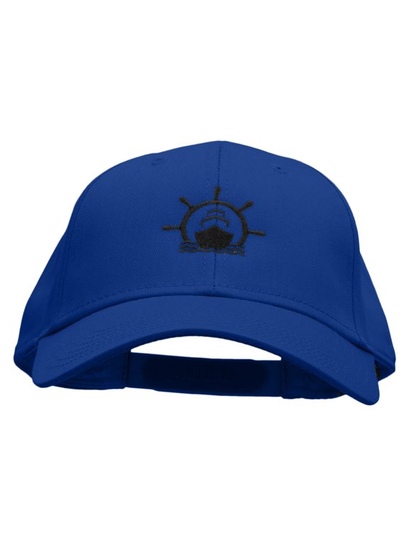 Cruising Down Embroidered Solid Cotton Twill Low Profile Snap Cap - Royal OSFM