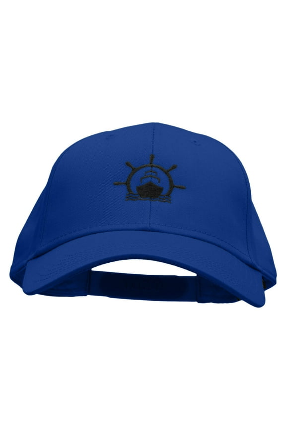 Cruising Down Embroidered Solid Cotton Twill Low Profile Snap Cap - Royal OSFM