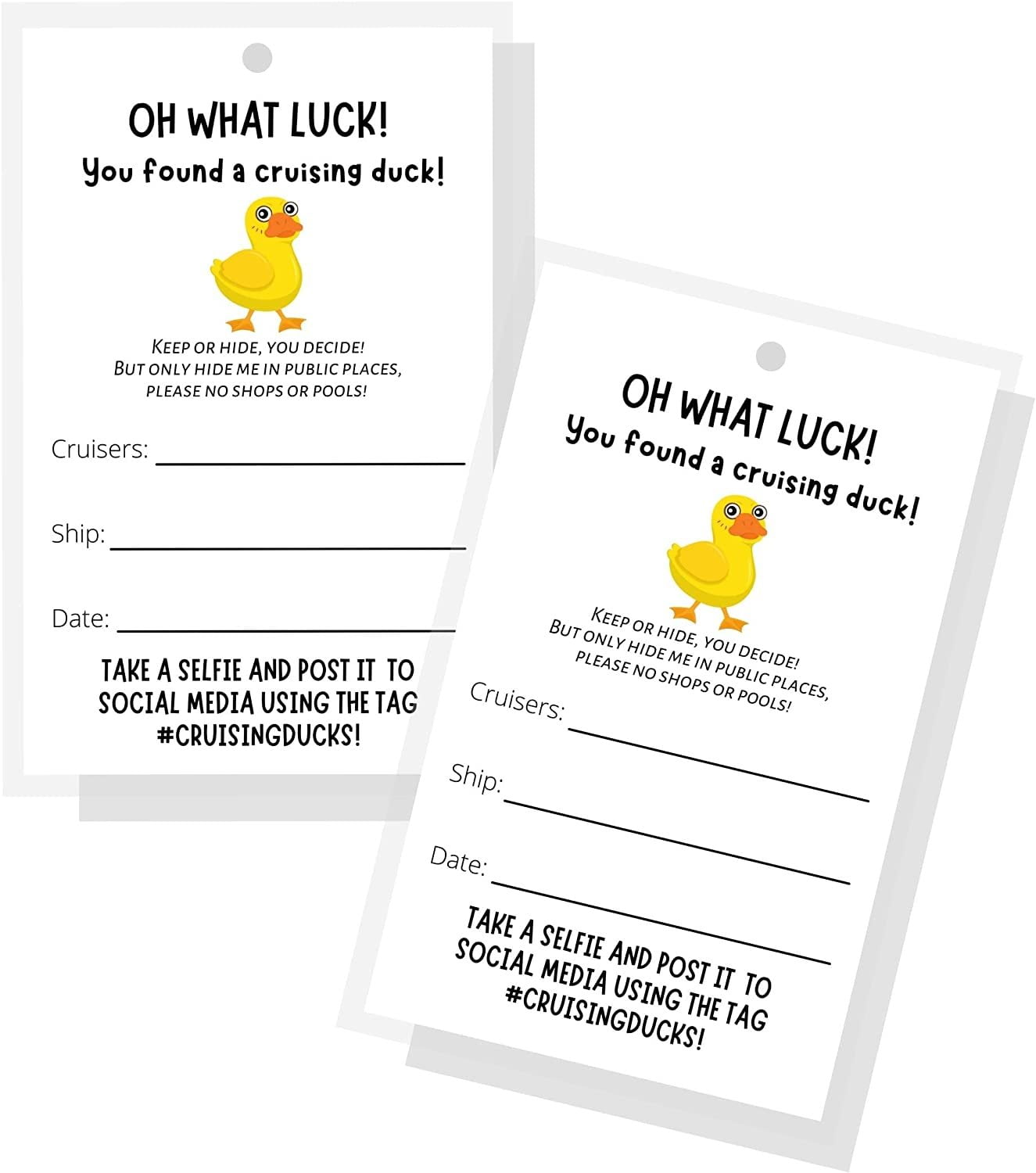 cruising-ducks-tag-with-hole-30-pack-carnival-rubber-cruising-duck-tag-tags-2-x-3-5-inches-business-card-size-cruisingducks-oh-what-luck-walmart-com for Carnival Cruise Ships Printable Editable Free Printable Cruising Duck Tags Cruising Ducks Tag with Hole 30 Pack Carnival Rubber Cruising Duck Tag Tags 2 x 3.5