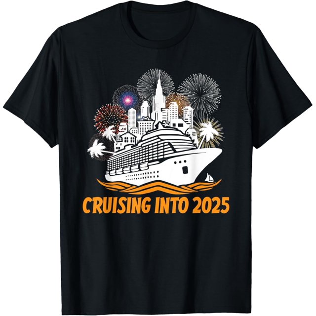 Cruising Into 2025 Cruise Happy New Year Matching Family TShirt
