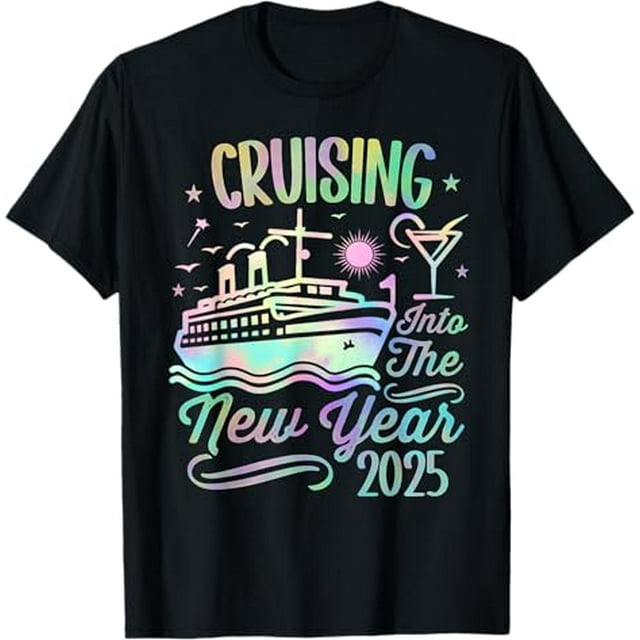 Cruising Into 2025 New Years Eve Party Favors Family Holiday TShirt