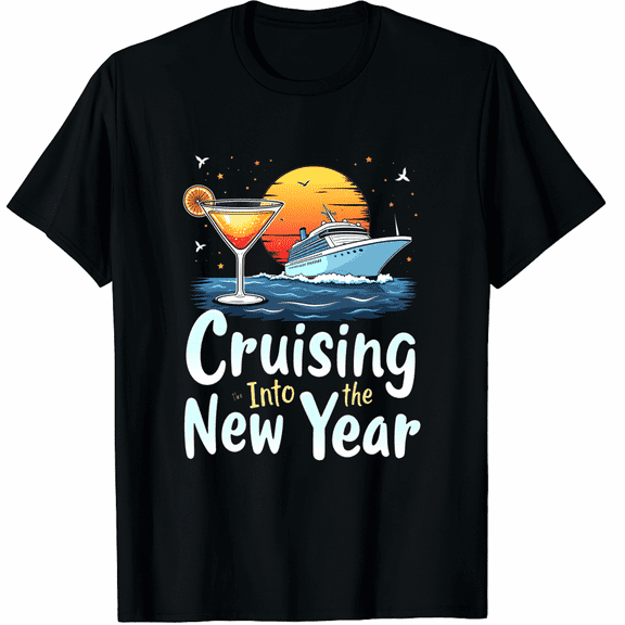 Cruising Into 2026 New Years Eve Party Matching Family T-Shirt for Men Women