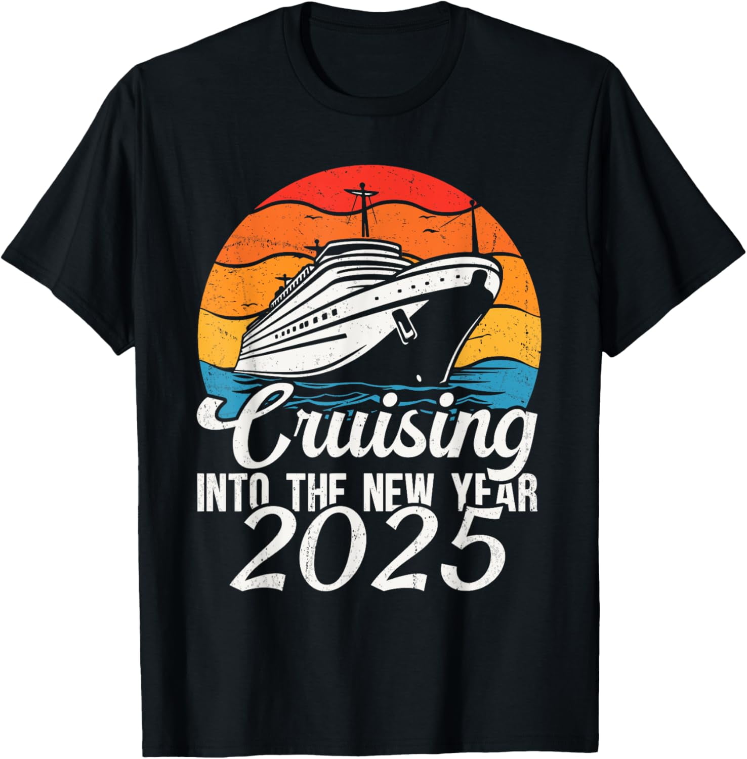 Cruising Into The New Year 2025 Family Vacation Holiday TShirt