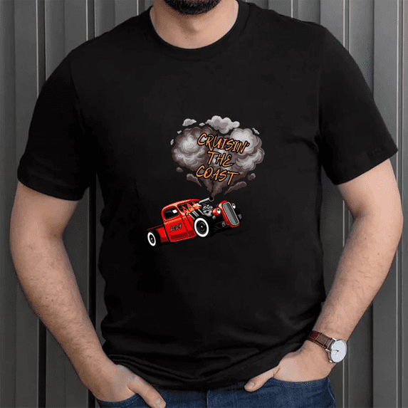 Cruising The Coast Classic Car Show Retro Auto Enthusiast Pride Unisex T-Shirt, up to size 5XL