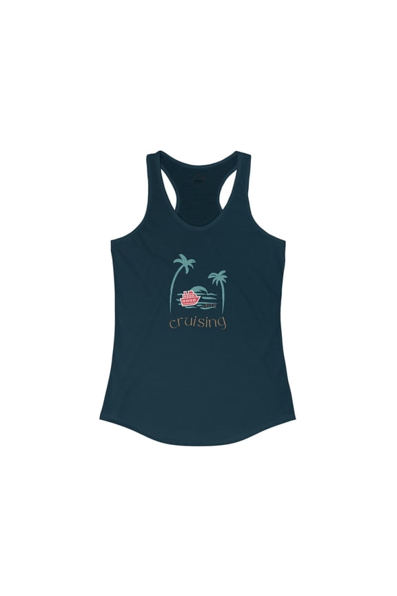 Cruising, Vacation, Beach Vibes, Palm Trees, Cruise Ship, Boating, Racerback Tank