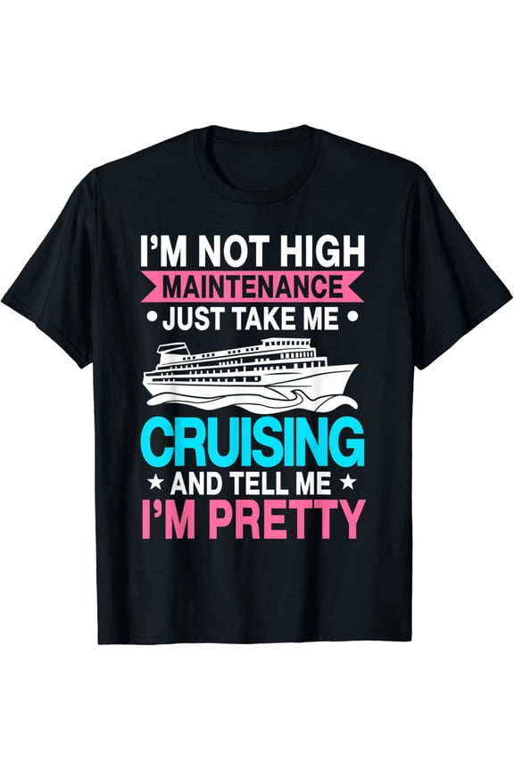 Cruising Vacation Tourist Passenger Cruise Ship Sailboat T-Shirt Black 2X-Large