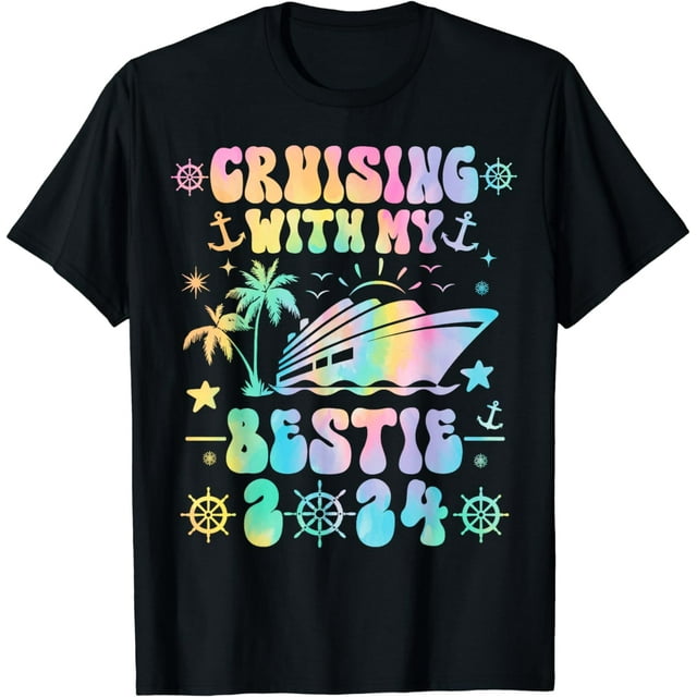 Cruising With My Bestie 2024 Cruise Trip Matching Friends T-Shirt ...