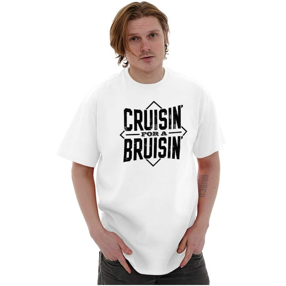 Cruising a Bruising Fight Rebel Punk Men's Graphic T Shirt Tees Brisco Brands M