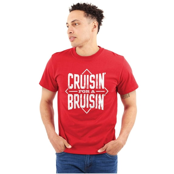 Cruising a Bruising Fight Rebel Punk Men's Graphic T Shirt Tees Brisco Brands X