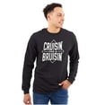 thumbnail image 1 of Cruising a Bruising Fight Rebel Punk Men's Long Sleeve Tee T Shirt Brisco Brands S, 1 of 6