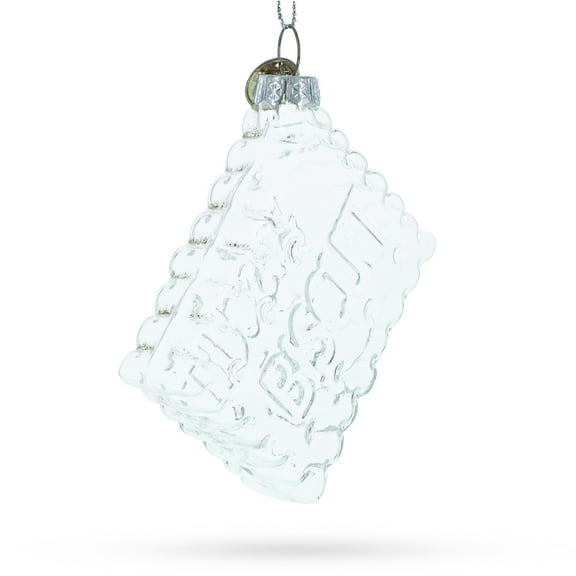 Biscuit Cookie Clear Glass Christmas Ornament