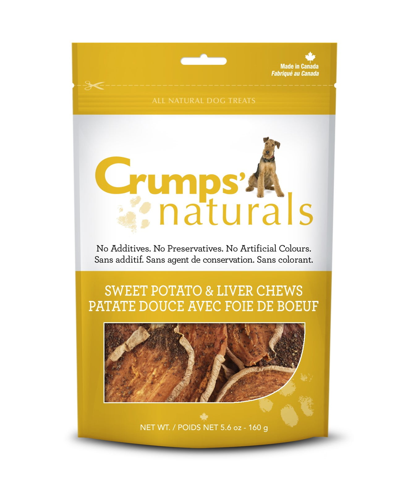 Crumps' Naturals Chews Sweet Potato & Liver Dry Dog Treats, 24 Oz