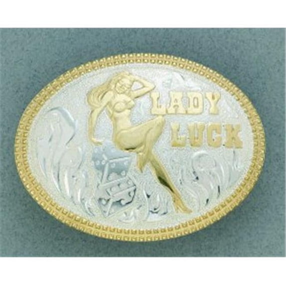 Crumrine Lady Luck Silver Gold Belt Buckle C11175