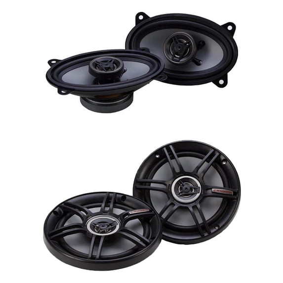 Crunch 250W 4" x 6" Coaxial Car Audio Speakers + Crunch 300W 6.5" CS Speakers