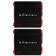 thumbnail image 1 of Crunch 4 Channel 1000 Watt Amp A/B Class Car Stereo Amplifier (2 Pack), 1 of 6