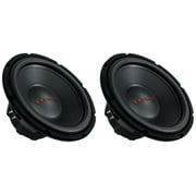 Crunch CRW12D4 Vented Enclosure Subwoofer Car Speakers, 2 Pack