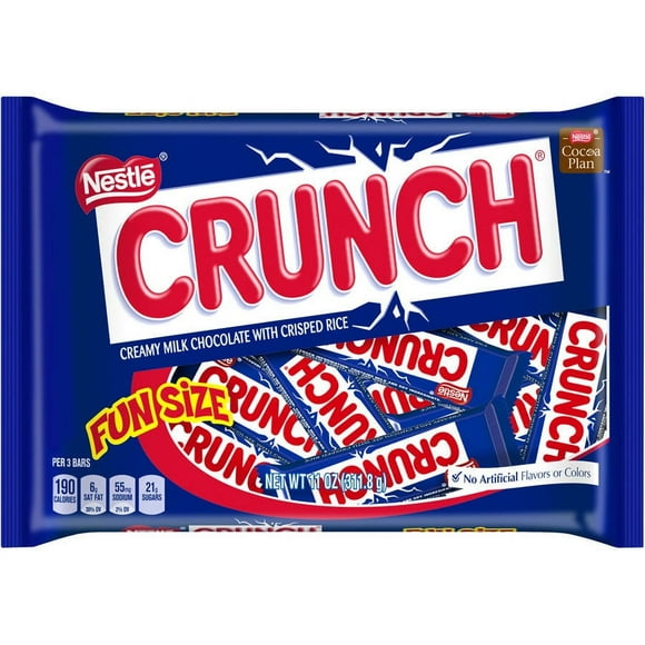 Crunch Creamy Milk Chocolate Fun Size Candy Bars, 11 Oz