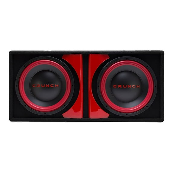 Crunch Dual 1000 Watt 12-Inch Powered Subwoofers Sealed Enclosure | CR-212A