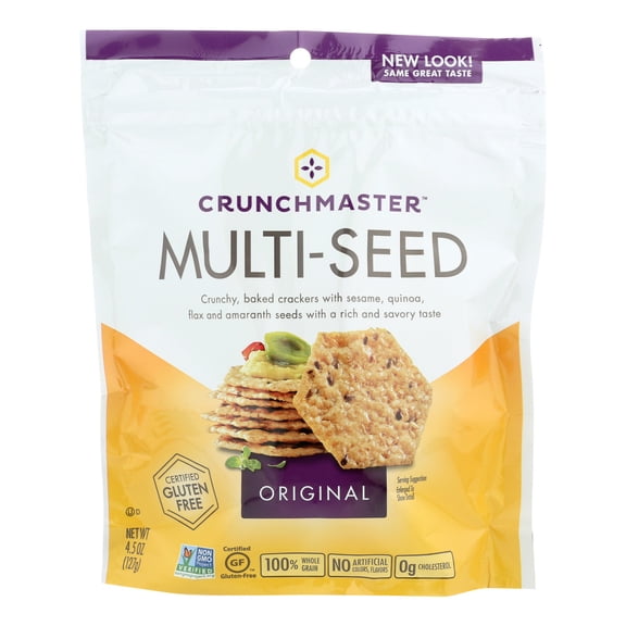 Crunch Master Gluten Free Multi-Seed Crackers, Original, 4.5 Oz