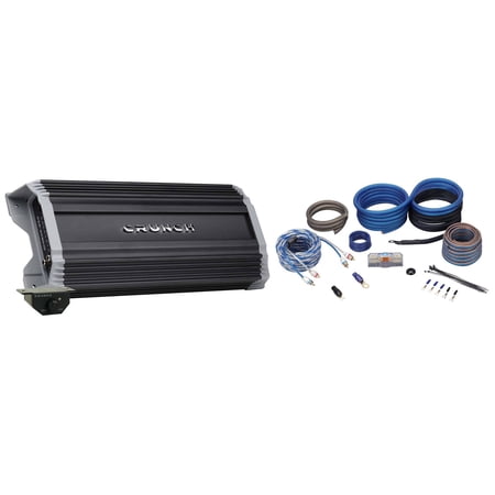 Crunch PZ2-4030.1D 4000 Watt Mono Car Audio Amplifier+Bass Remote+Amp Kit