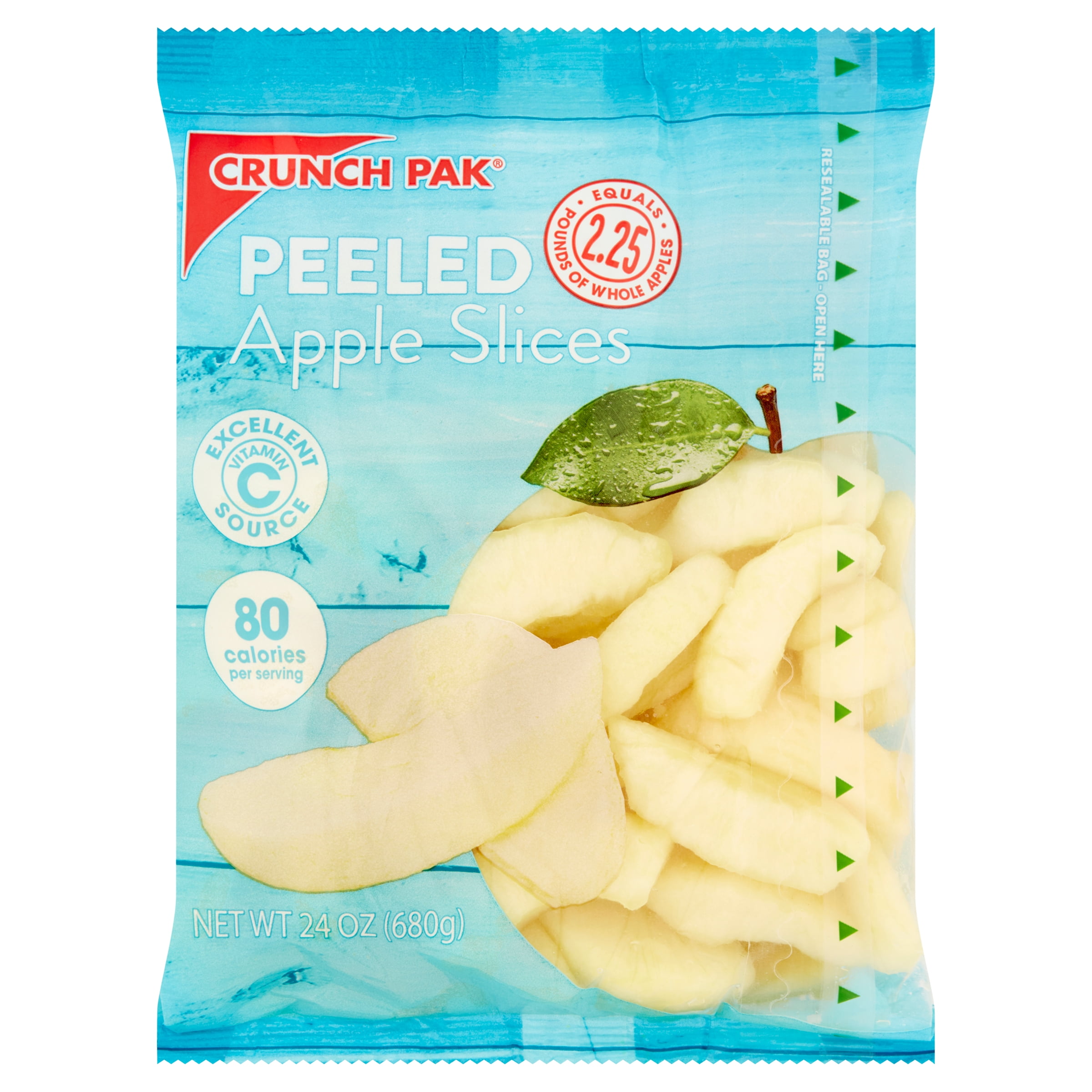 Crunch Pak Fresh Sweet Apple Slices, Family Size, 14 oz Resealable Bag