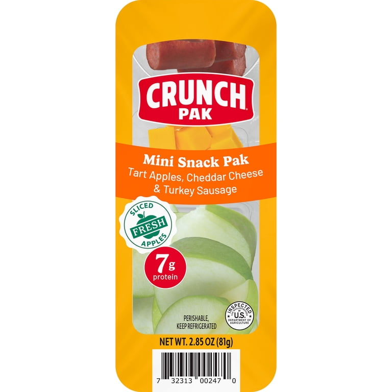 Crunch Pak Medley with Sliced Tart Apples, Cheddar Cheese & Turkey
