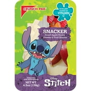 Crunch Pak Snack Disney Stitch with Fresh Sliced Sweet Apples, Cheese, and Fruit Chews, 4.5oz Tray