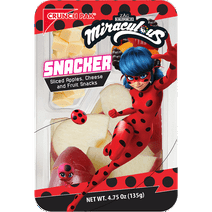 Crunch Pak Snack Featuring Miraculous with Sweet Sliced Apples, Cheese, and Fruit Snacks in a 4.75oz Tray