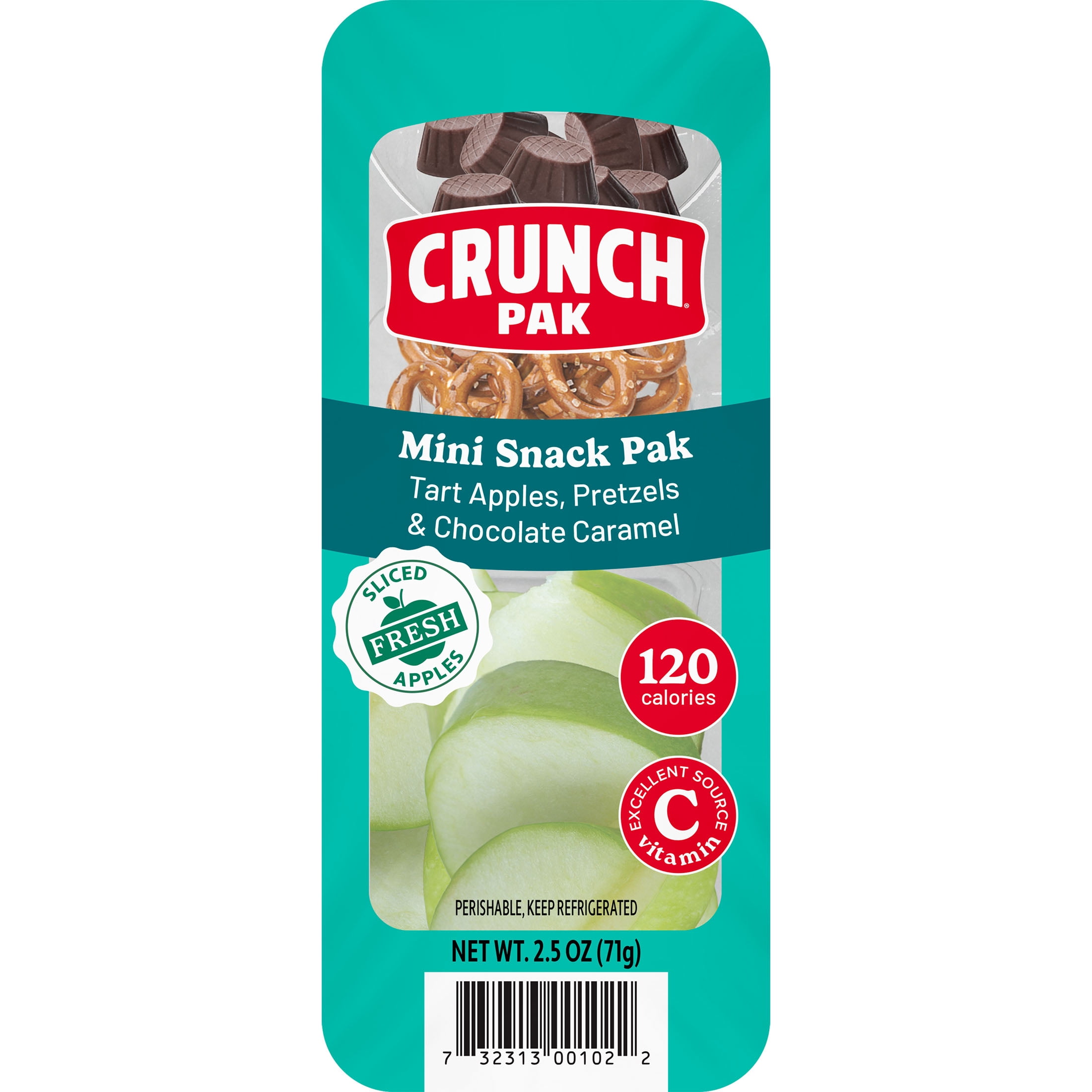Crunch Pak Snack with Fresh Green Sliced Apple Slices, Chocolate