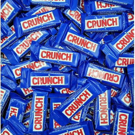 Crunch Snack Size Chocolate Bar - Creamy Milk Chocolate and Crisped Rice - Individually wrapped Snack Size Crunch Candy bars Bulk Pack 1 Pound