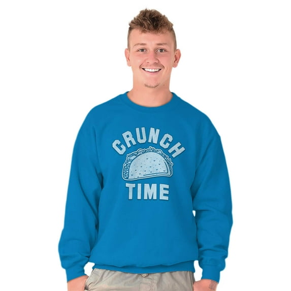 Crunch Time Taco Tuesday Funny Foodie Sweatshirt for Men or Women Brisco Brands M