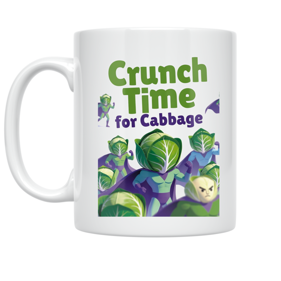 Crunch Time for Cabbage - Cabbage Cuisine Enthusiast - 11 oz Ceramic Coffee Mug
