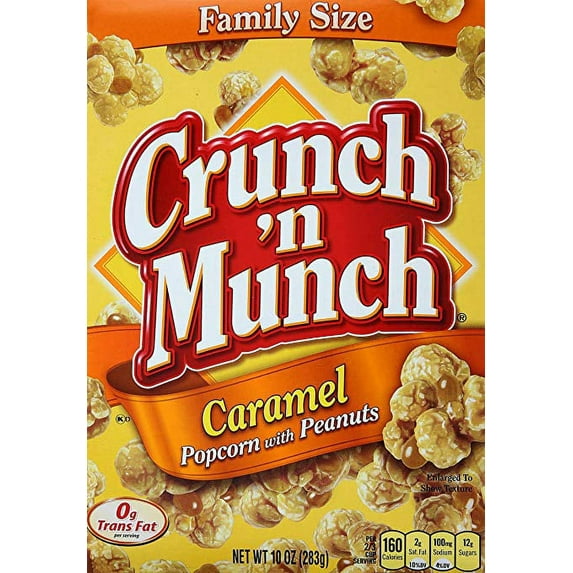 Crunch 'n Munch Caramel Popcorn With Peanuts (Pack of 16)