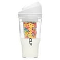 thumbnail image 1 of CrunchCup XL White: Portable Plastic Cereal Cup for Breakfast on the Go, BPA-Free & Dishwasher-Safe, 1 of 8