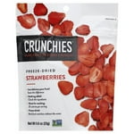 Crunchies Freeze-Dried Fruits, 100% All Natural Crispy Fruit, Non GMO and Kosher, Single Resealable Freeze Dried Fruit Snack Pack (Strawberries, 0.8 Ounce (Pack of 1))