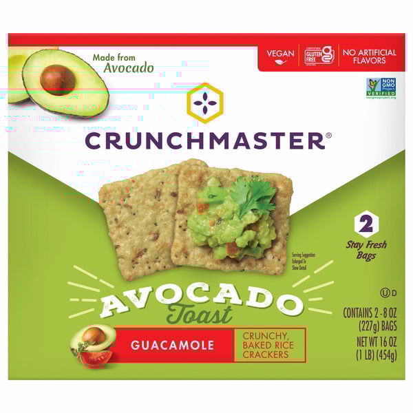 Crunchmaster Avocado Toast Guacamole Crackers, 16 oz(pack of