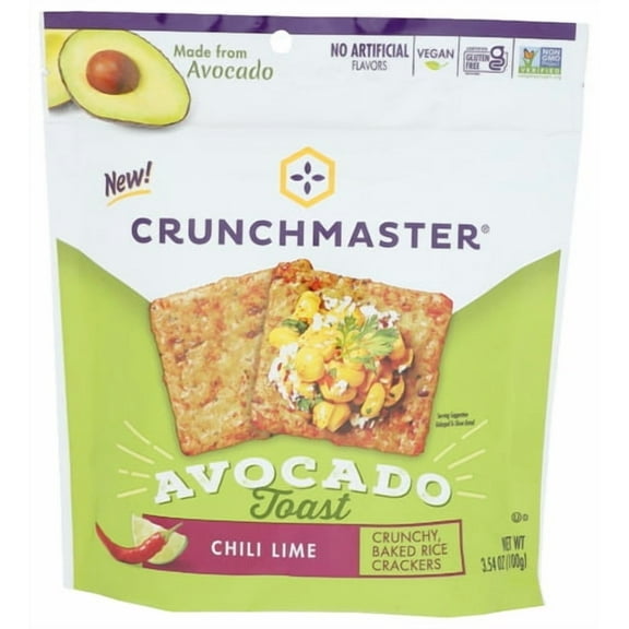 Crunchmaster Cracker Avocado Chili Lime 3.54 oz (Pack of 12)