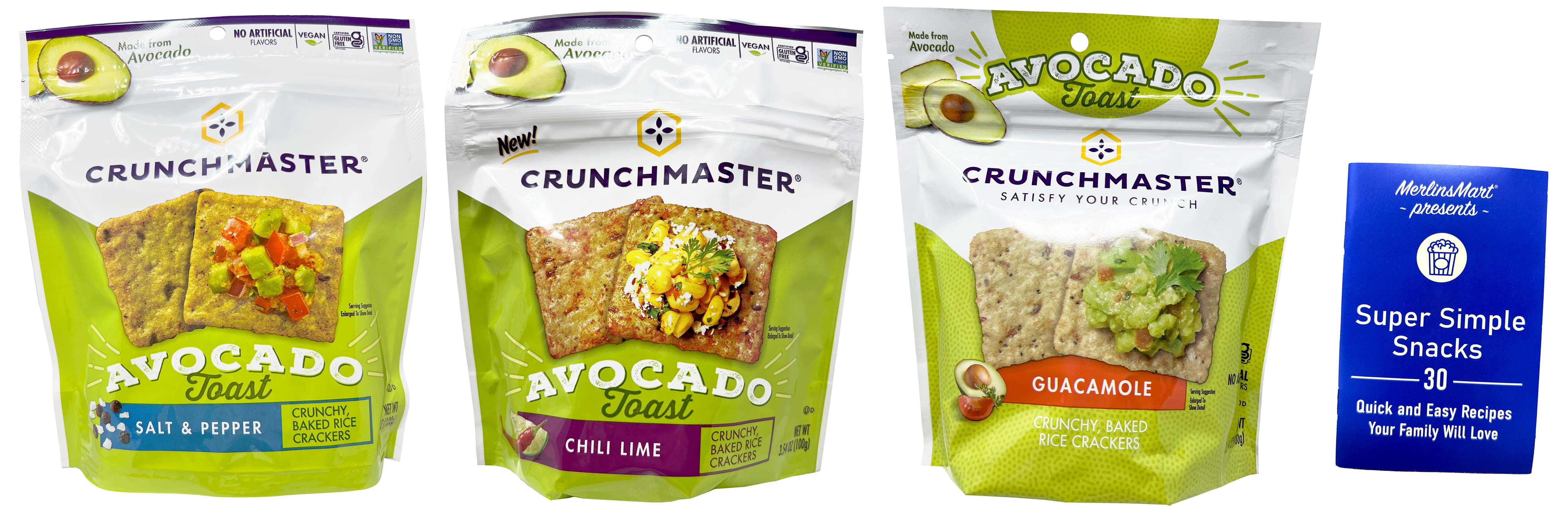 Crunchmaster Crunchy Rice Crackers - Avocado Toast, 3 Flavor; 1 Each ...