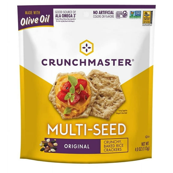 Crunchmaster, Multi-Seed Crackers, Original, 4 oz Pack of 3