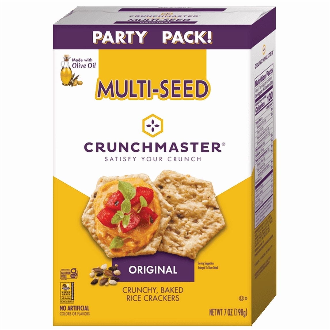 Crunchmaster Multi-Seed Original Gluten-Free crackers, Party Pack, 7 oz ...