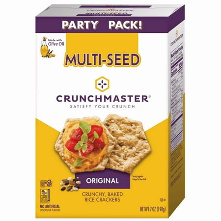 Crunchmaster Multi-Seed Original Gluten-Free crackers, Party Pack, 7 oz. Bag in Box