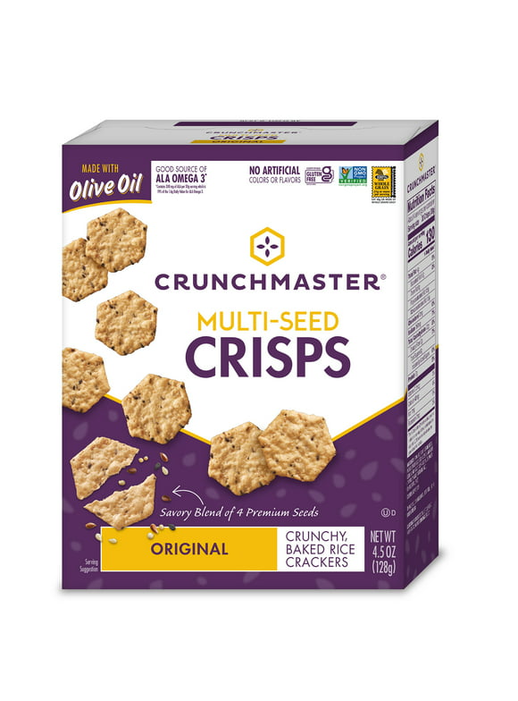 Crunchmaster Original Multi-Seed Crisps Crackers, 4.5 oz.