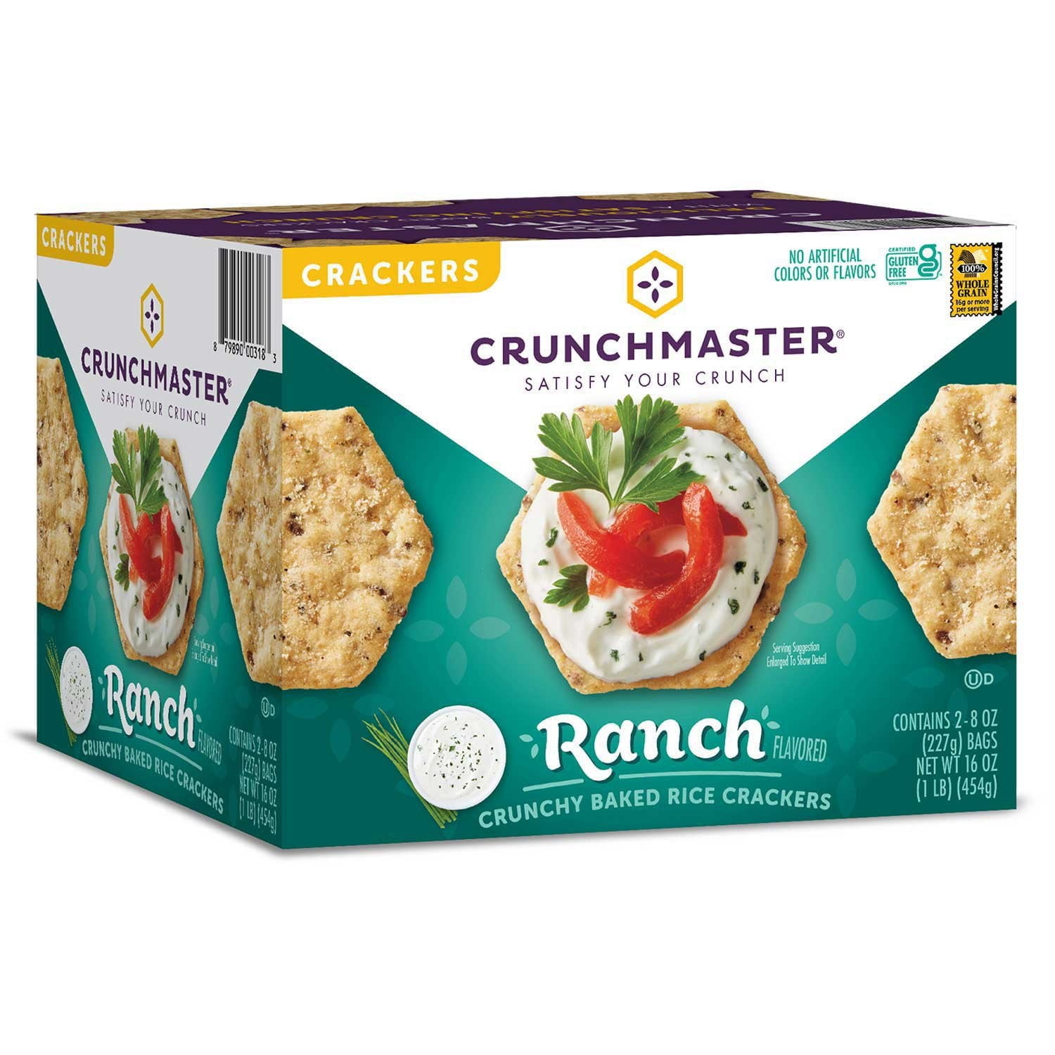 Crunchmaster Ranch Flavored Rice Crackers, 16 Ounce