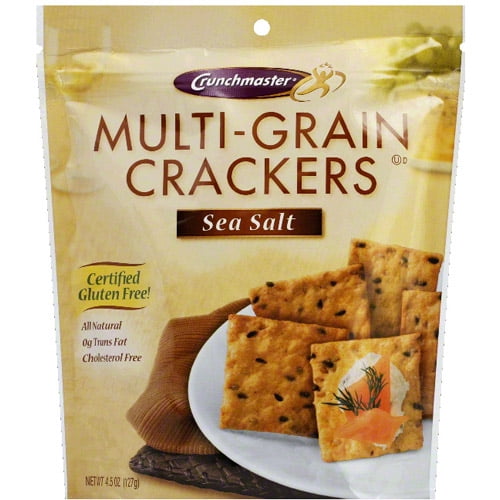 Crunchmaster Sea Salt MultiGrain Crackers, 4.5 oz, (Pack of 12