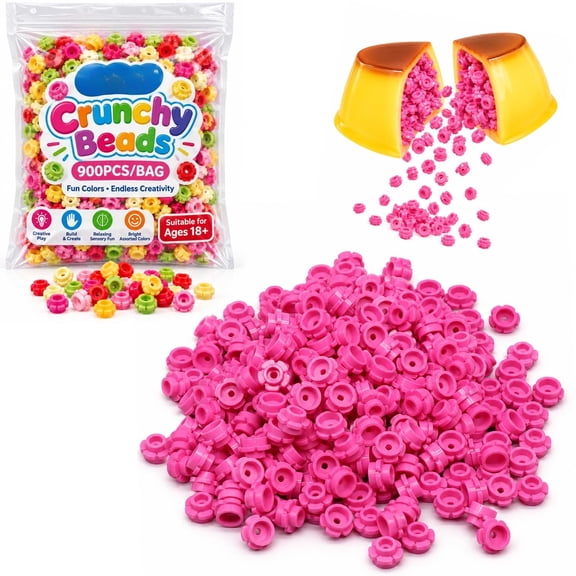 Crunchy Beads for Squishy, 900 PCS-Crunchy Squishy Beads, Plastic DIY Crunchy Filler