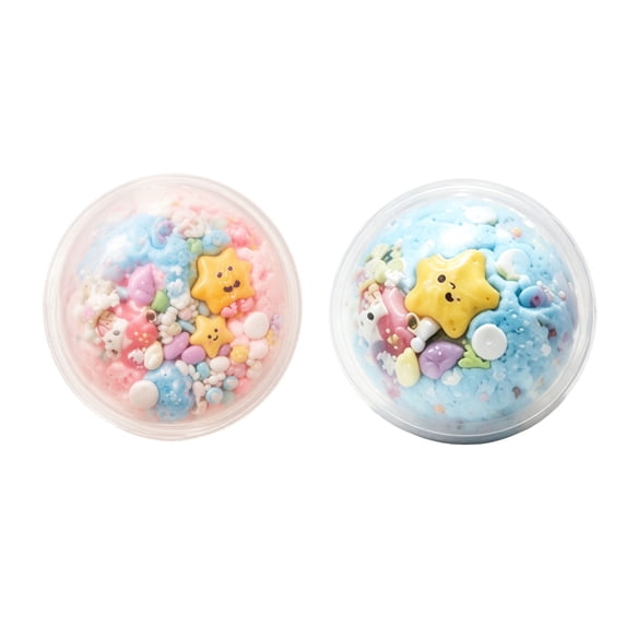 Crunchy Block Ball Squishy Toy Random Color, Stress Relief Fidget Toy with Decorations, Clear Squeeze Sensory Ball for Desk Decor Office Classroom, Gift for Sensory Seekers Teens